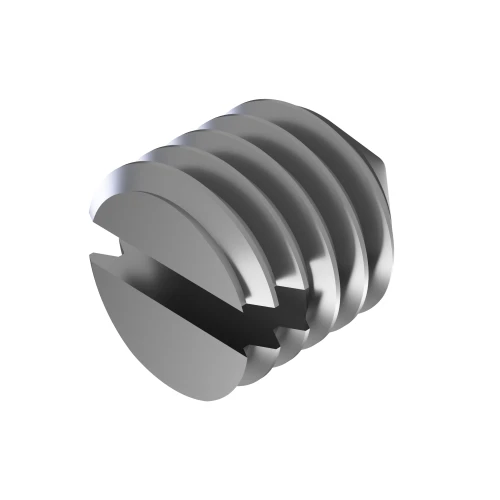 M1.6 x 10mm Slotted Grub Screw with Cone Point A1 Stainless Steel DIN 553 / ISO 7434