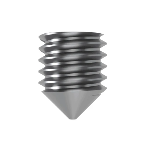 M5 x 12mm Slotted Grub Screw with Cone Point A1 Stainless Steel DIN 553 / ISO 7434