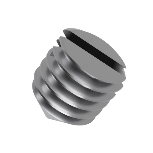 M8 x 12mm Slotted Grub Screw - Cone Point (DIN 553) | A1 Stainless Steel