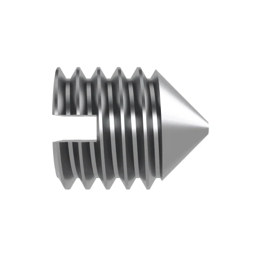 M8 x 25mm Slotted Grub Screw - Cone Point (DIN 553) | A1 Stainless Steel