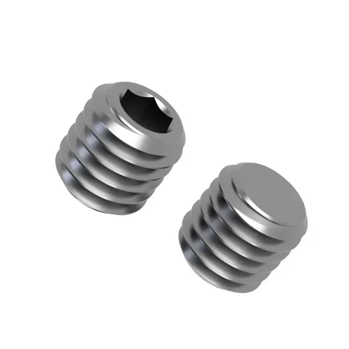 M5 x 14mm Socket Grub Screw - Flat Point (DIN 913) | A2 Stainless Steel