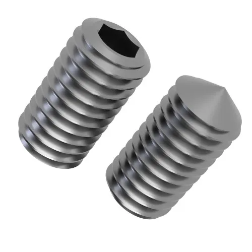 M20 x 80mm Hex Socket Grub Screw - Cone Point (DIN 914) | Marine Grade A4 Stainless Steel 