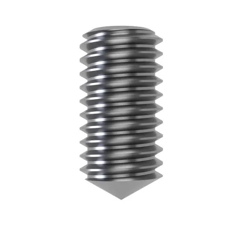M20 x 80mm Hex Socket Grub Screw - Cone Point (DIN 914) | Marine Grade A4 Stainless Steel 