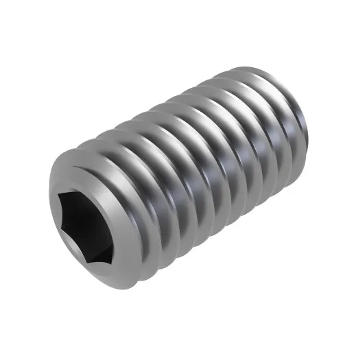 M20 x 80mm Hex Socket Grub Screw - Cone Point (DIN 914) | Marine Grade A4 Stainless Steel 