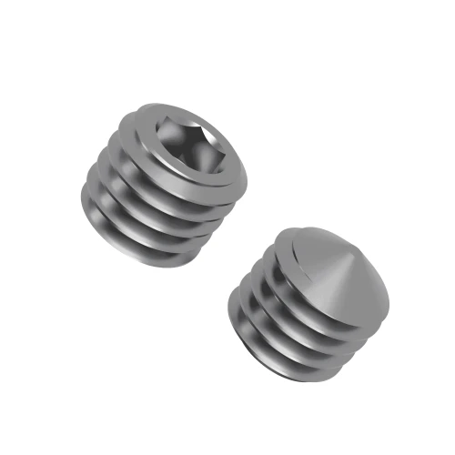 M3 x 18mm Hex Socket Cone Point Grub Screws (DIN 914 / ISO 4027) A2 Stainless Steel