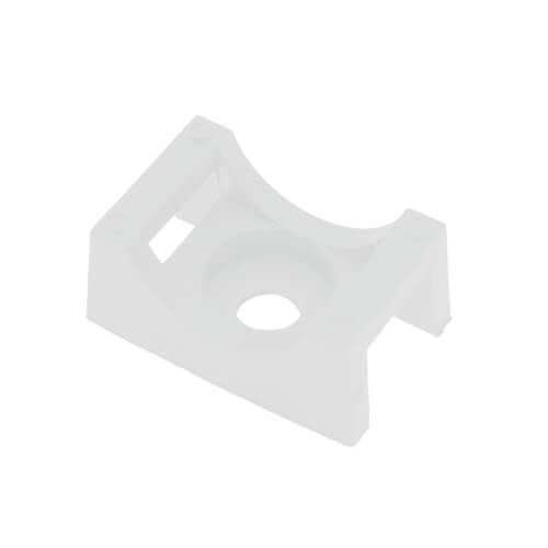 White Saddle Cable Tie Mounts for Tubing