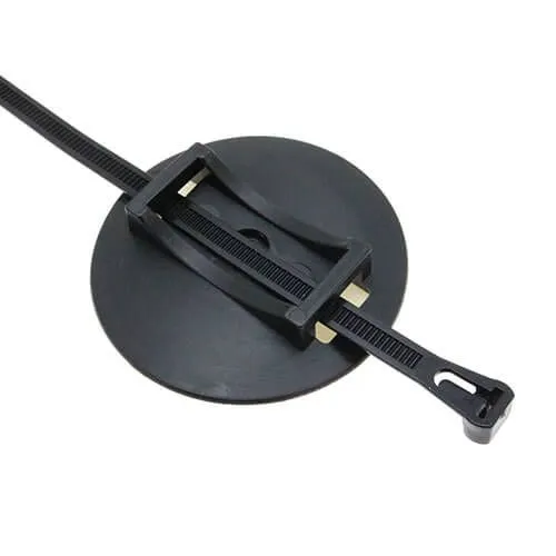 Black Adhesive Cable Tie Mounts for Surfaces