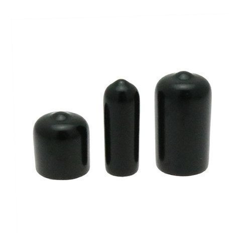 2.8mm x 12.7mm (Round) Plastic End Cap - Black | PVC