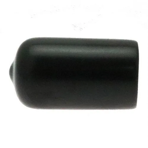 2.8mm x 12.7mm (Round) Plastic End Cap - Black | PVC