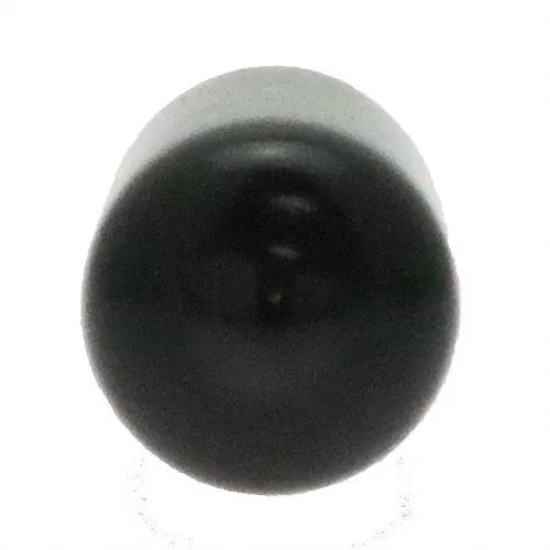 2.8mm x 12.7mm (Round) Plastic End Cap - Black | PVC