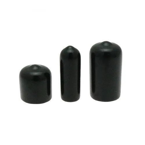 5.94mm x 12.7mm (M6) Stud Cap - Black | PVC