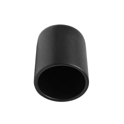 7.14mm x 12.7mm (Round) Plastic End Cap - Black | PVC