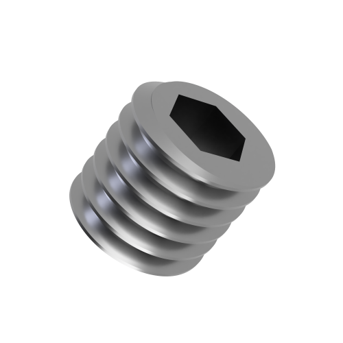 M1.6 x 10mm Socket Grub Screw Cup Point A2 