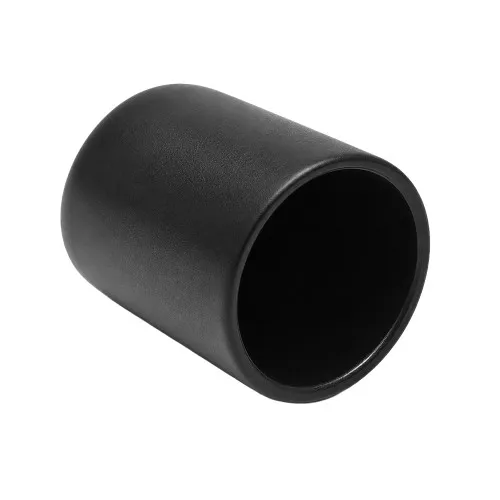 9.53mm x 12.7mm (Round) Plastic End Cap - Black | PVC