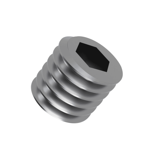 M10 x 40mm Cup Point Socket Grub Screw (DIN 916) | A2 Stainless Steel