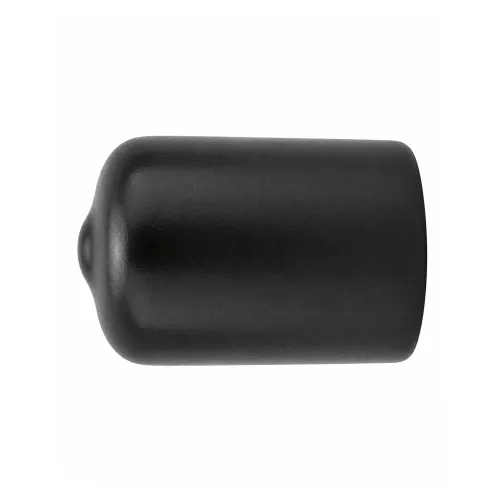 14.28mm x 12.7mm (Round) Plastic End Cap - Black | PVC