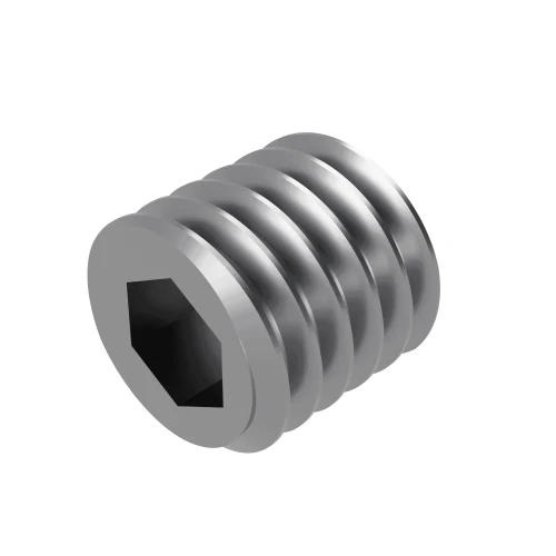 M6 x 55mm Socket Grub Screw Cup Point A2 