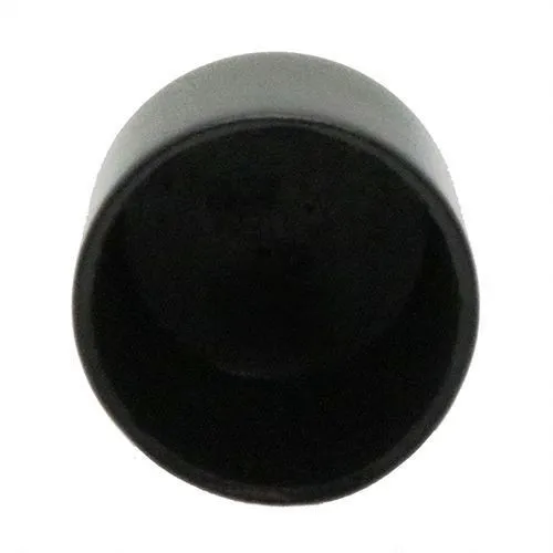 25.4mm x 12.7mm (Round) Plastic End Cap - Black | PVC