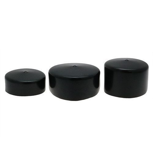 28.6mm x 38mm (Round) Plastic End Cap - Black | PVC