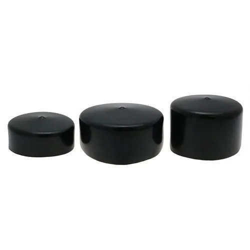 28.6mm x 38mm (Round) Plastic End Cap - Black | PVC