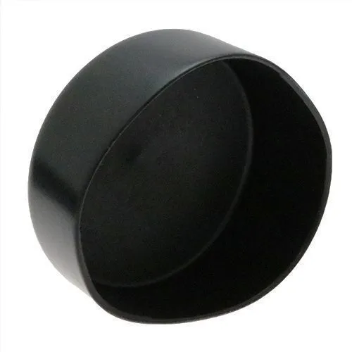 28.6mm x 38mm (Round) Plastic End Cap - Black | PVC