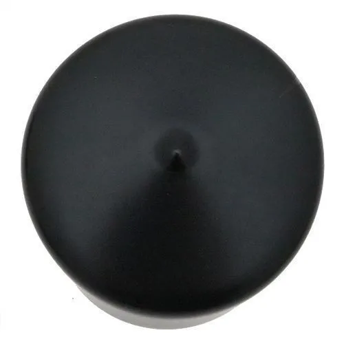 28.6mm x 38mm (Round) Plastic End Cap - Black | PVC