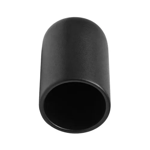 31.75mm x 12.7mm (Round) Plastic End Cap - Black | PVC