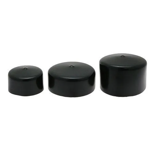 41.3mm x 25.4mm (Round) Plastic End Cap - Black | PVC