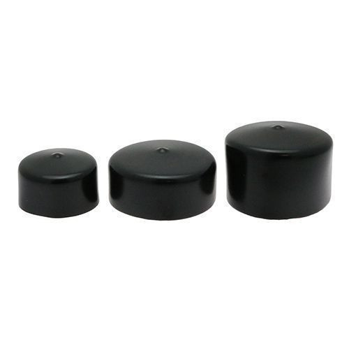 48mm x 38.1mm (Round) Plastic End Cap - Black | PVC