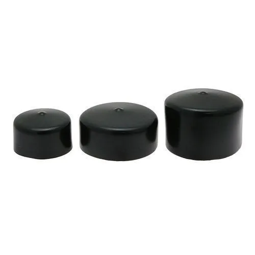 48mm x 38.1mm (Round) Plastic End Cap - Black | PVC