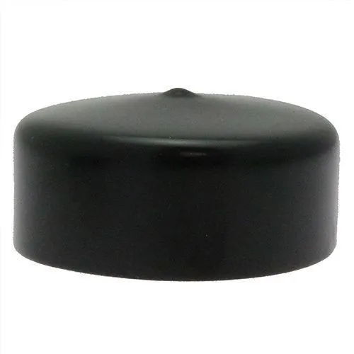 48mm x 38.1mm (Round) Plastic End Cap - Black | PVC