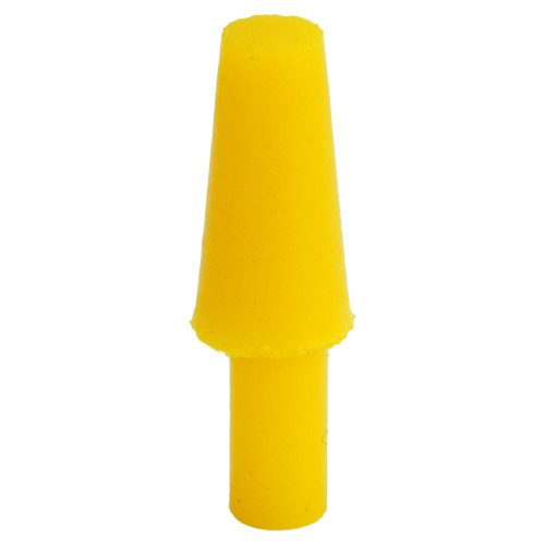 6.4-31.8mm Yellow Silicone Tapered Plug (With Handle) 31.8mm Length | Silicone