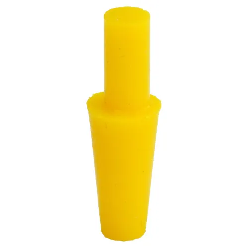 6.4-31.8mm Yellow Silicone Tapered Plug (With Handle) 31.8mm Length | Silicone