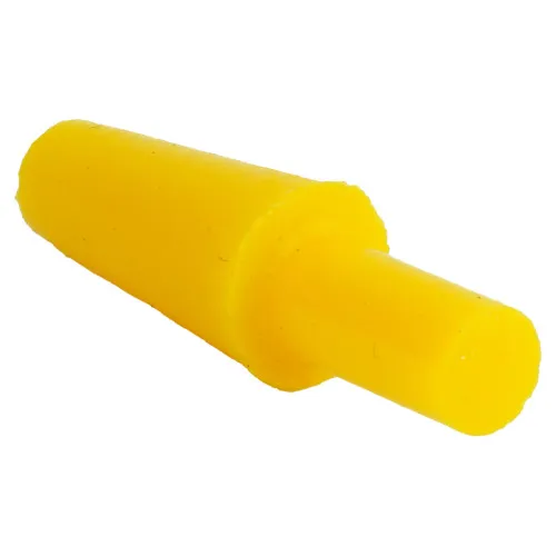 6.4-31.8mm Yellow Silicone Tapered Plug (With Handle) 31.8mm Length | Silicone