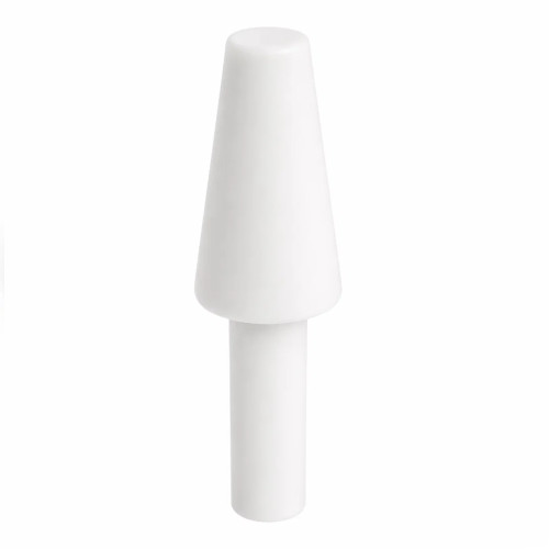 6.4-25.4mm White Silicone Tapered Plug (With Handle) 25.4mm Length | Silicone