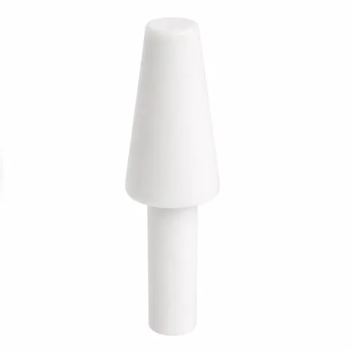 6.4-25.4mm White Silicone Tapered Plug (With Handle) 25.4mm Length | Silicone