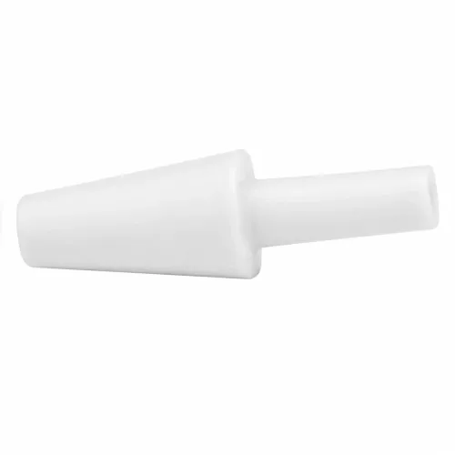 6.4-25.4mm White Silicone Tapered Plug (With Handle) 25.4mm Length | Silicone