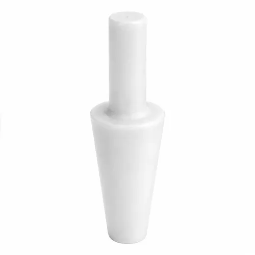 6.4-25.4mm White Silicone Tapered Plug (With Handle) 25.4mm Length | Silicone