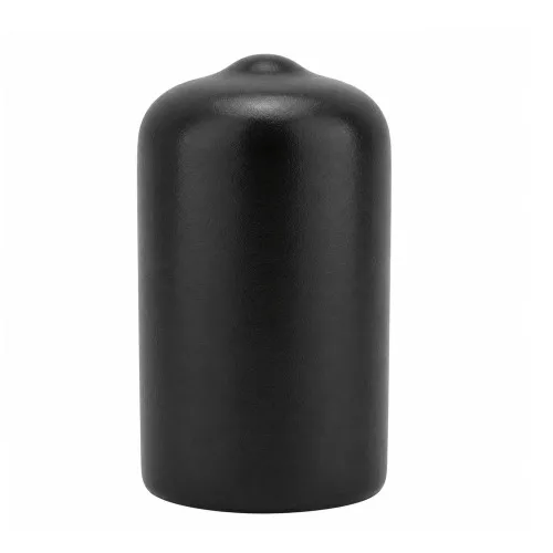 60.0mm x 38.1mm (Round) Plastic End Cap - Black | PVC