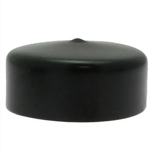 63.5mm x 50.8mm (Round) Plastic End Cap - Black | PVC