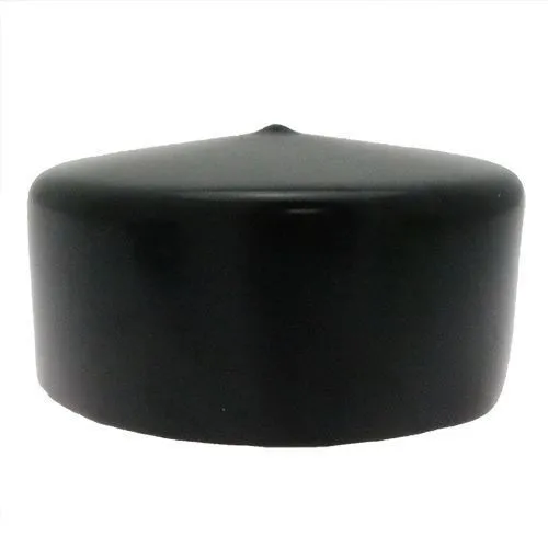 76.2mm x 25.4mm (Round) Plastic End Cap - Black | PVC