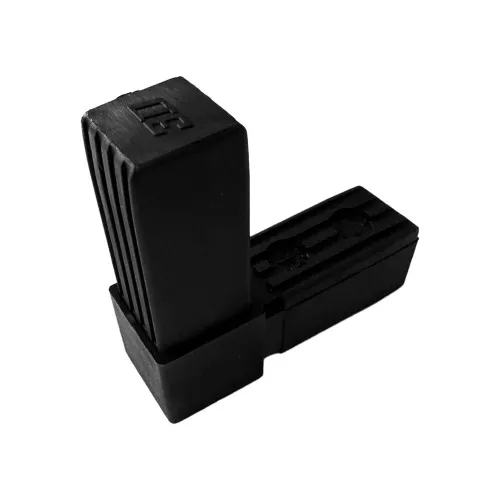 20mm Square Tube 2 Way Right Angle Connector - 36mm Length | Nylon