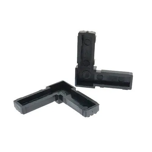 25mm Square Tube 2 Way Right Angle Connector - 55mm Length | Nylon