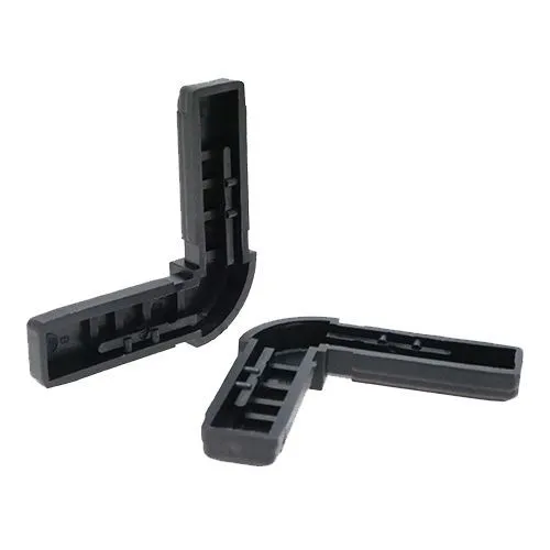 25mm Square Tube 2 Way Right Angle Connector - 54mm Length | Nylon