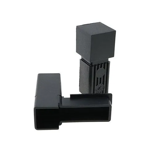 30mm Square Tube 2 Way Right Angle Connector - 47mm Length | Nylon