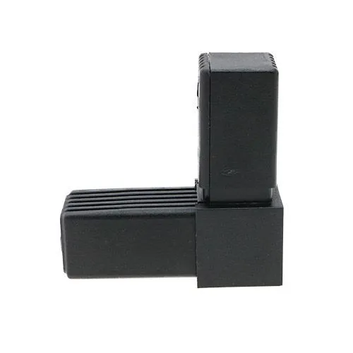 30mm Square Tube 2 Way Right Angle Connector - 47mm Length | Nylon