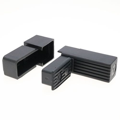 30mm Square Tube 2 Way Right Angle Connector - 48mm Length | Nylon
