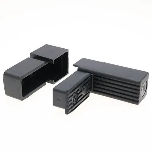 30mm Square Tube 2 Way Right Angle Connector - 48mm Length | Nylon