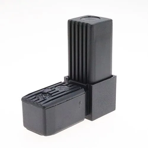 30mm Square Tube 2 Way Right Angle Connector - 48mm Length | Nylon