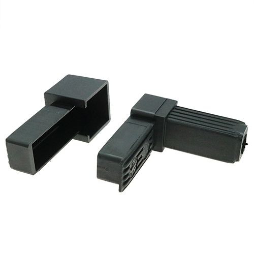 30mm Square Tube 2 Way Right Angle Connector - 47mm Length | Nylon
